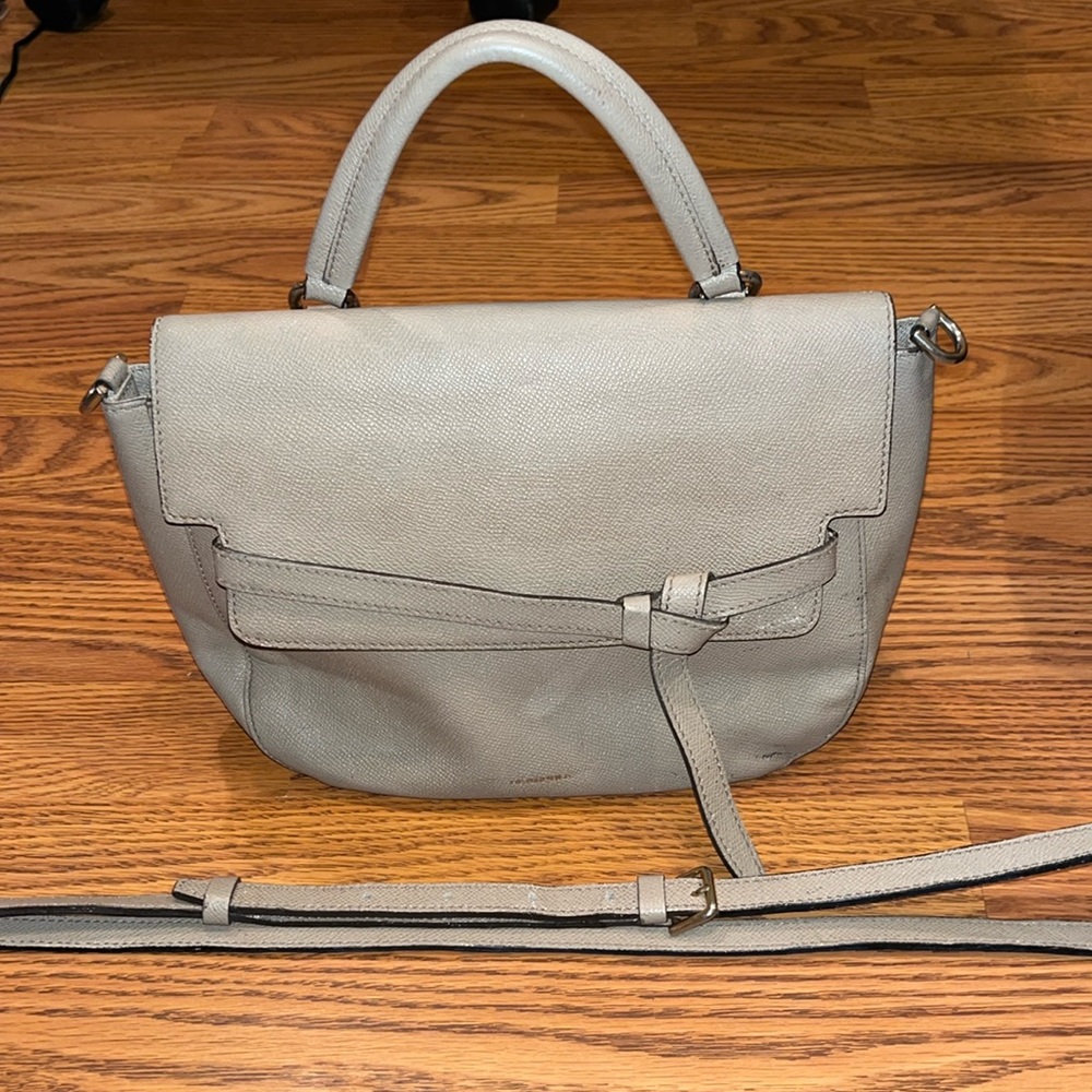 Bean Pole tan leather crossbody bag